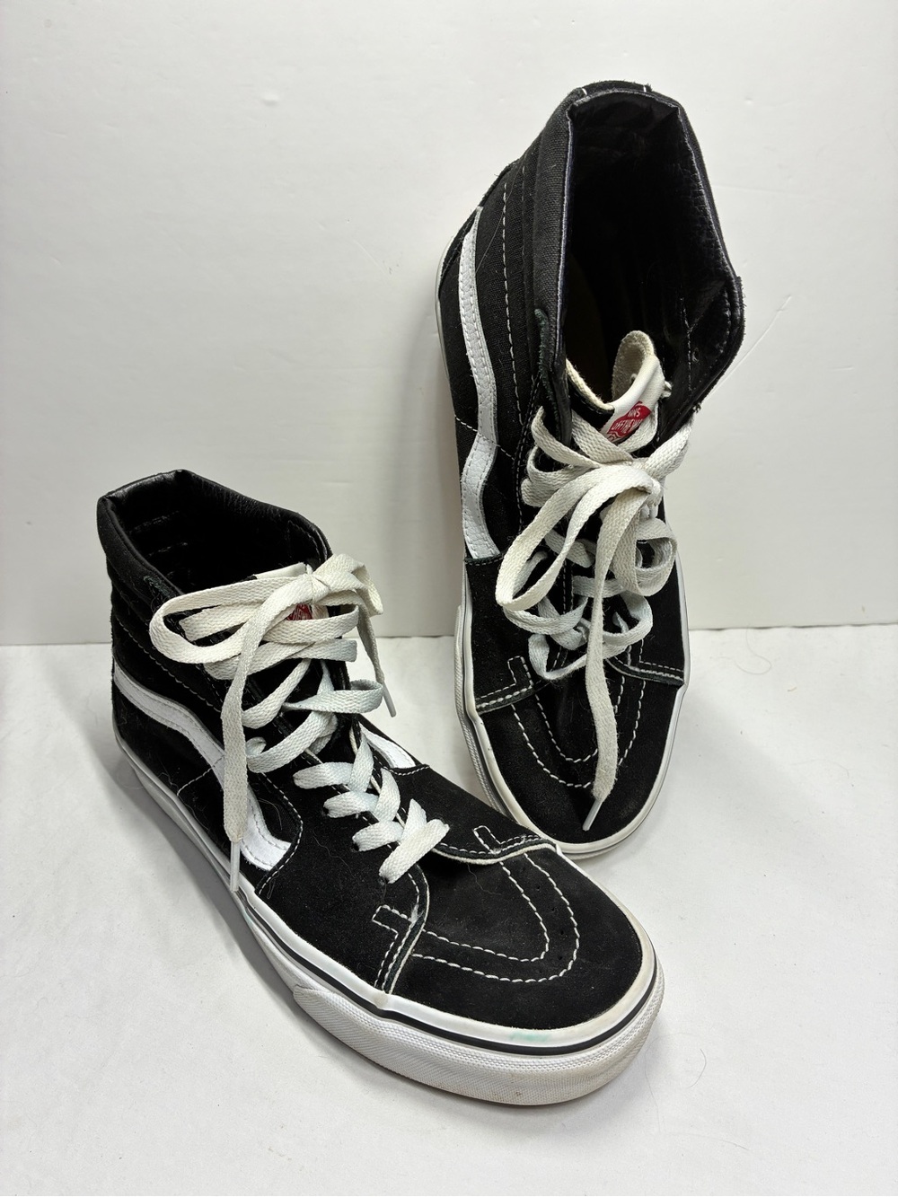 Vans Skate Shoe High Top Mens Black High Top Skate Shoes Size men 6.5 Women 8